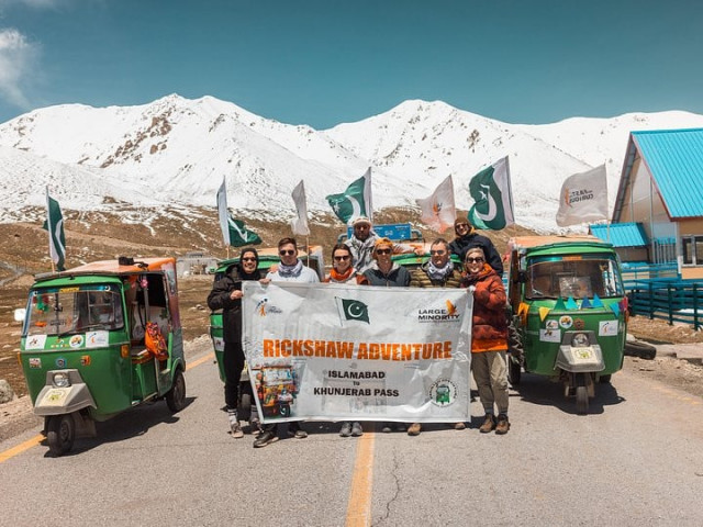 tourists from seven countries reach khunjerab in rickshaws for tuk tuk adventure tourists from seven countries reach khunjerab in rickshaws for tuk tuk adventure