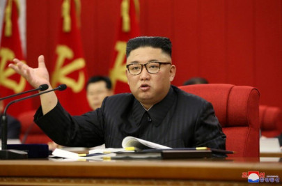flanked by nuclear missile n korean leader says us s korea threaten peace