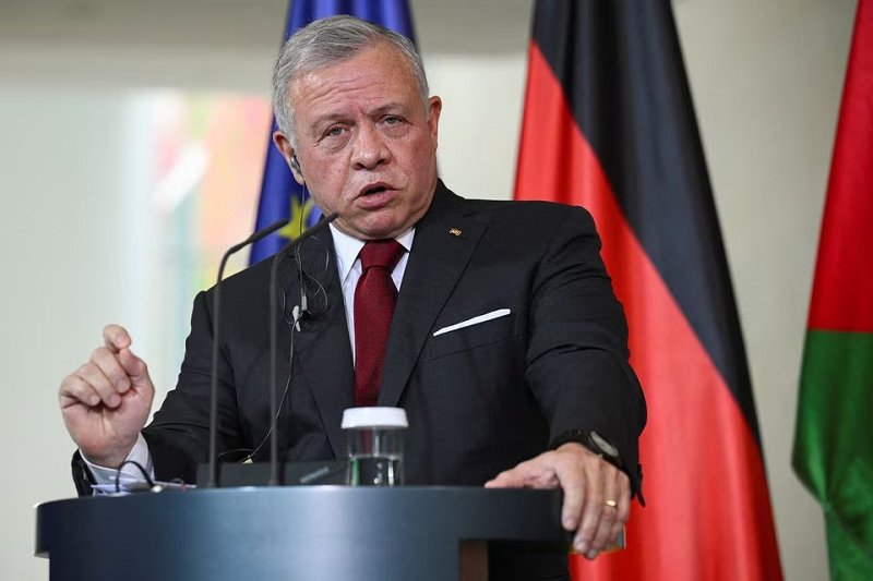 jordan s king abdullah ii addresses a press conference at the chancellery in berlin germany october 17 2023 photo reuters