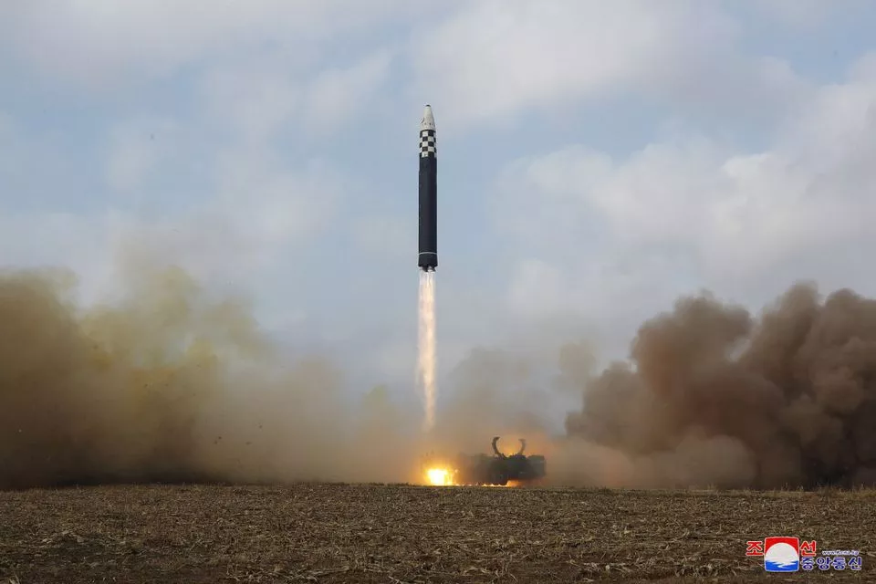 an intercontinental ballistic missile icbm is launched in this undated photo released on november 19 2022 by north korea s korean central news agency kcna kcna via reuters an intercontinental ballistic missile icbm is launched in this undated photo released on november 19 2022 by north korea s korean central news agency kcna kcna via reuters