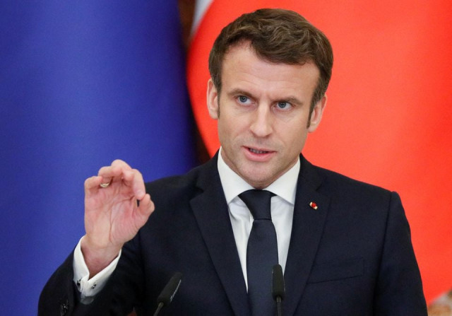 french president emmanuel macron speaks during a news briefing following talks with ukrainian president volodymyr zelenskiy in kyiv ukraine on february 8 2022 photo reuters french president emmanuel macron speaks during a news briefing following talks with ukrainian president volodymyr zelenskiy in kyiv ukraine on february 8 2022 photo reuters