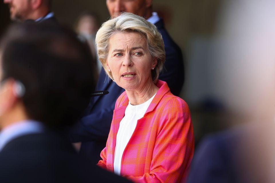 president of the european commission ursula von der leyen speaks as she attends a news conference at torrejon air base in torrejon de ardoz near madrid spain august 21 2021 photo reuters