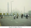 a thick layer of smog dampens the beauty of the iconic badshahi mosque in lahore photo nni