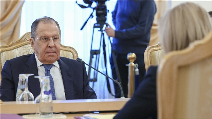 russian foreign minister sergey lavrov and british foreign secretary liz truss meet in moscow russia on february 10 2022 photo russian foreign ministry