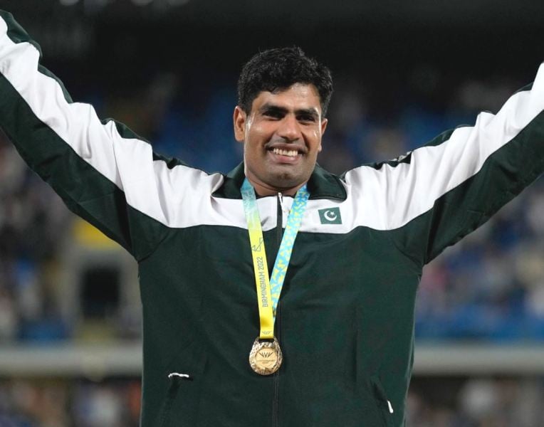 Photo of Arshad sleep-deprived, but excited after record CWG performance