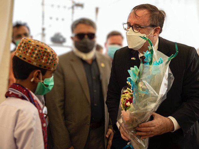 one of the highlights of his visit was the inauguration of a new us government funded high school in karachi photo express