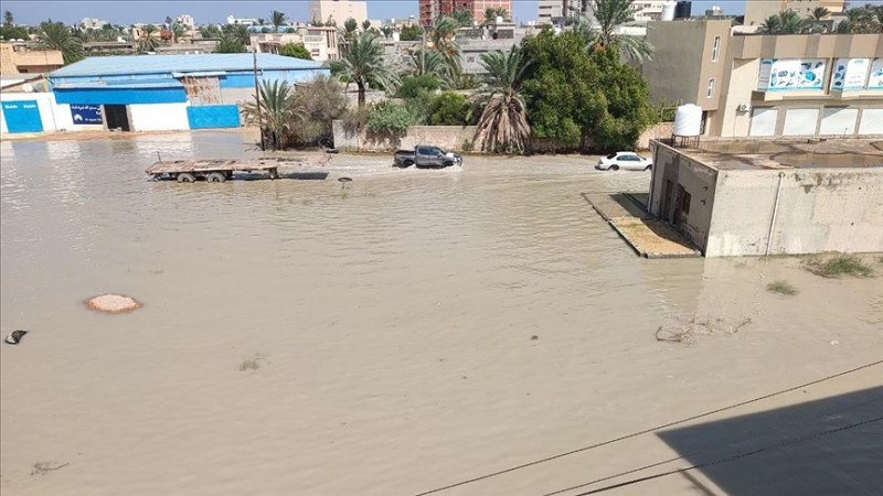 many settlements vehicles and workplaces have been damaged after floods caused by heavy rains hit the region in misrata libya on september 10 2023 photo anadolu agency