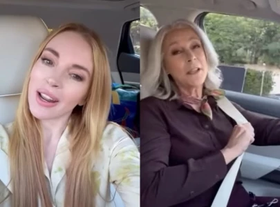 lindsay lohan and jamie lee curtis join the demure trend after wrapping freakier friday filming