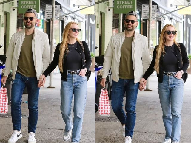 lindsay lohan and husband bader shammas spotted after attending michael kors fashion show lindsay lohan and husband bader shammas spotted after attending michael kors fashion show