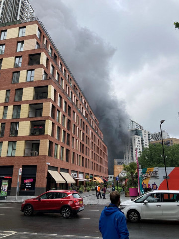 smoke rises from the fire near elephant and castle station in london britain june 28 2021 in this picture obtained from social media photo reuters smoke rises from the fire near elephant and castle station in london britain june 28 2021 in this picture obtained from social media photo reuters