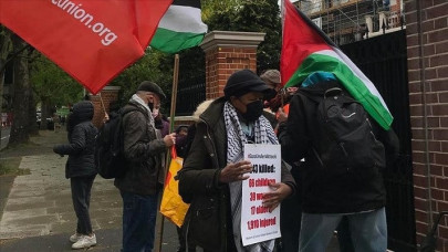 facing fierce protest israeli ambassador rushed from london event