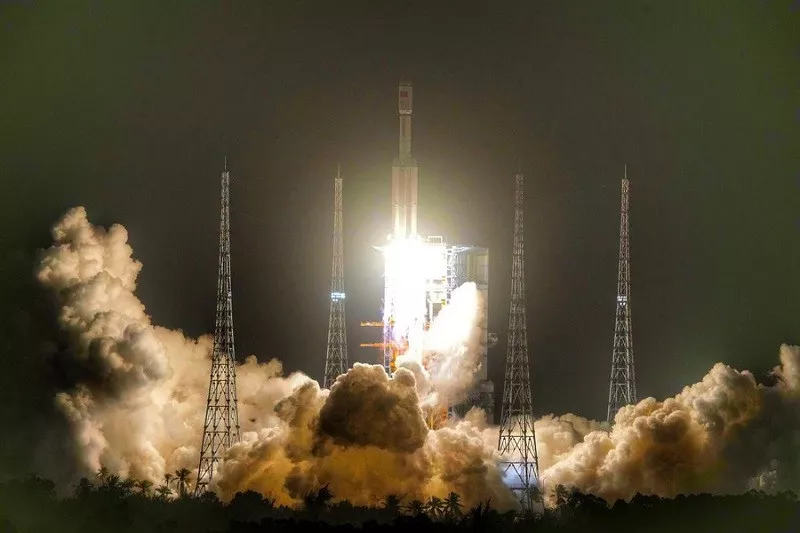 a long march 7 y8 carrier rocket carrying cargo spacecraft tianzhou 7 blasts off from the wenchang spacecraft launch site in south china s hainan province jan 17 2024 photo xinhua a long march 7 y8 carrier rocket carrying cargo spacecraft tianzhou 7 blasts off from the wenchang spacecraft launch site in south china s hainan province jan 17 2024 photo xinhua