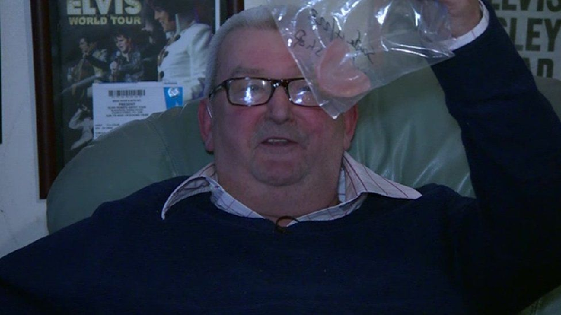 paul bishop pictured with the false gnashers in a plastic bag described the return as unbelievable photo bbc