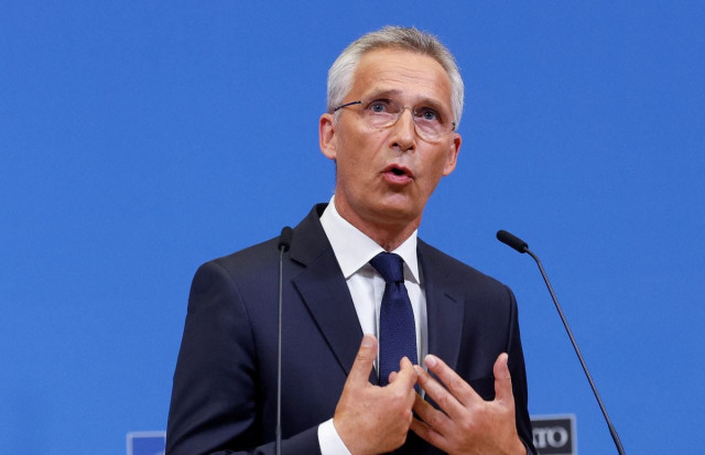 nato secretary general jens stoltenberg speaks during a joint news conference with u s secretary of state in brussels belgium september 9 2022 photo reuters nato secretary general jens stoltenberg speaks during a joint news conference with u s secretary of state in brussels belgium september 9 2022 photo reuters