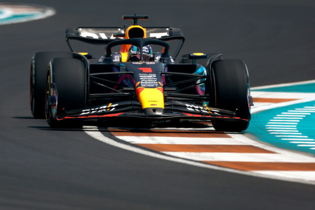 verstappen quickest leclerc crashes in miami practice