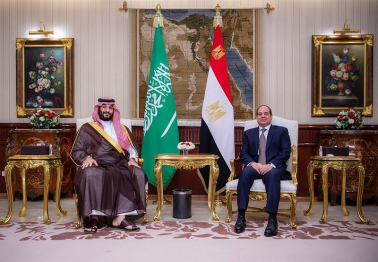saudi crown prince mohammed bin salman meets egyptian president abdel fattah al sisi upon his arrival in cairo egypt june 20 2022 photo reuters
