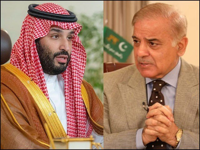 a combined photo of saudi crown prince muhammad bin salman l and prime minister shehbaz sharif photo express