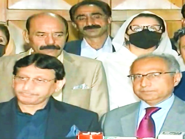 muttahida qaumi movement   pakistan mqm p leader syed aminul haque addressing a press conference in islamabad screengrab