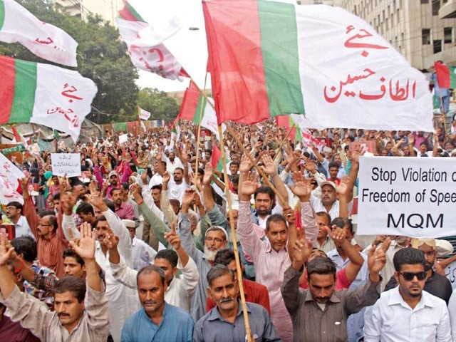 the rally organised by the mqm london faction loyal to the party s founder altaf hussain led to the arrest of 28 activists by the police photo ppi file the rally organised by the mqm london faction loyal to the party s founder altaf hussain led to the arrest of 28 activists by the police photo ppi file