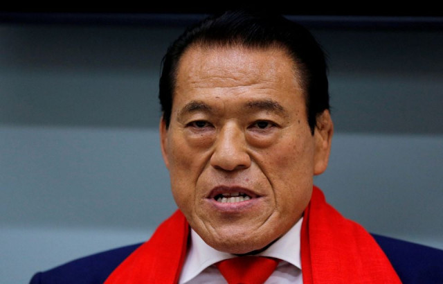japanese politician and former wrestling star antonio inoki attends a news conference after his visit to pyongyang as he arrives at haneda international airport in tokyo japan september 11 2017 reuters toru hanai japanese politician and former wrestling star antonio inoki attends a news conference after his visit to pyongyang as he arrives at haneda international airport in tokyo japan september 11 2017 reuters toru hanai