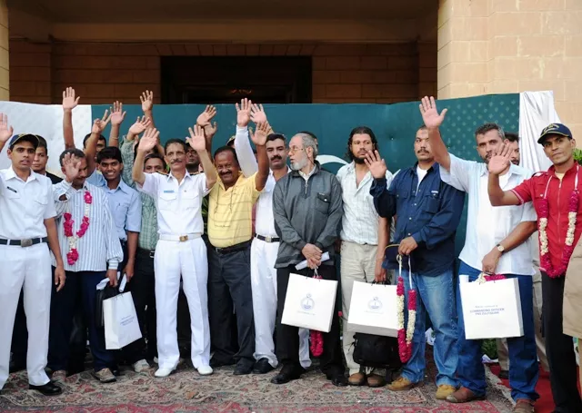 tearful homecoming for indian sailors tearful homecoming for indian sailors
