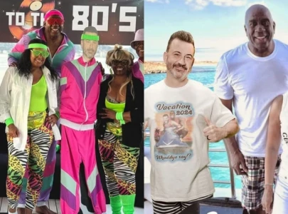 magic johnson brings jimmy kimmel cutout on yacht holiday