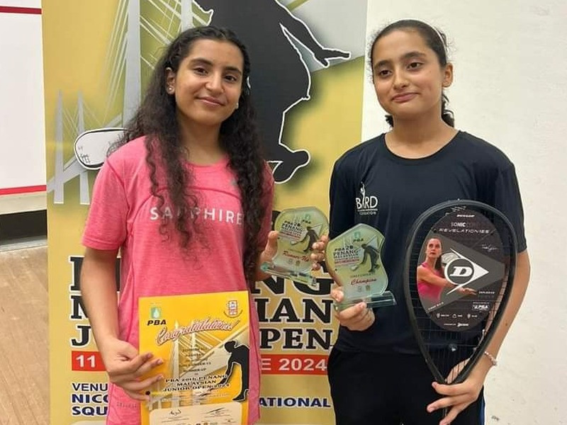 in the wsf sanctioned platinum level tournament mahnoor ali triumphed in the final against her younger sister sehrish ali photo express