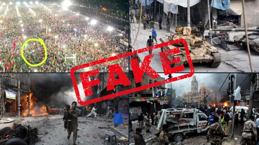 viral images spread as indian propaganda showing unrest in karachi photos twitter