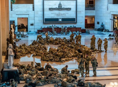 in pictures national guards deck the halls of us capitol
