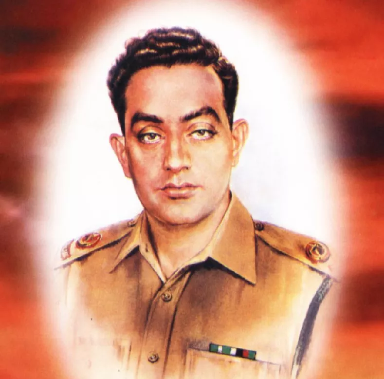 major raja aziz bhatt rendered his life during 1965 war photo file major raja aziz bhatt rendered his life during 1965 war photo file