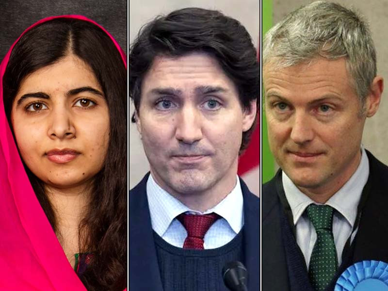 malala justin trudeau and zac goldsmith photos file