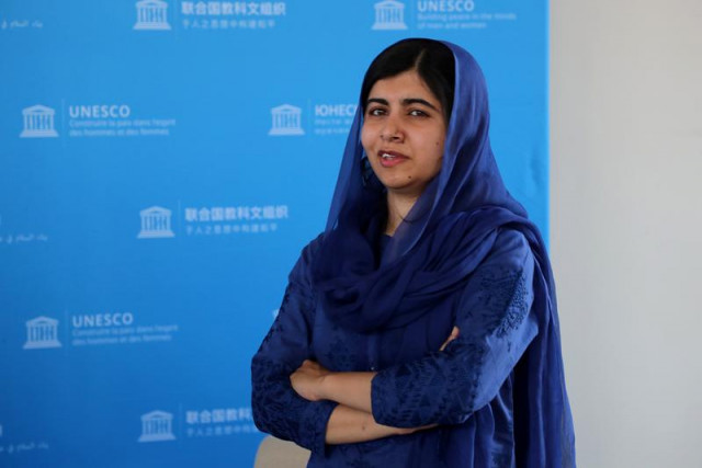 nobel peace prize laureate malala yousafzai poses for photographs during the education and development g7 ministers summit in paris france july 5 2019 photo reuters file nobel peace prize laureate malala yousafzai poses for photographs during the education and development g7 ministers summit in paris france july 5 2019 photo reuters file