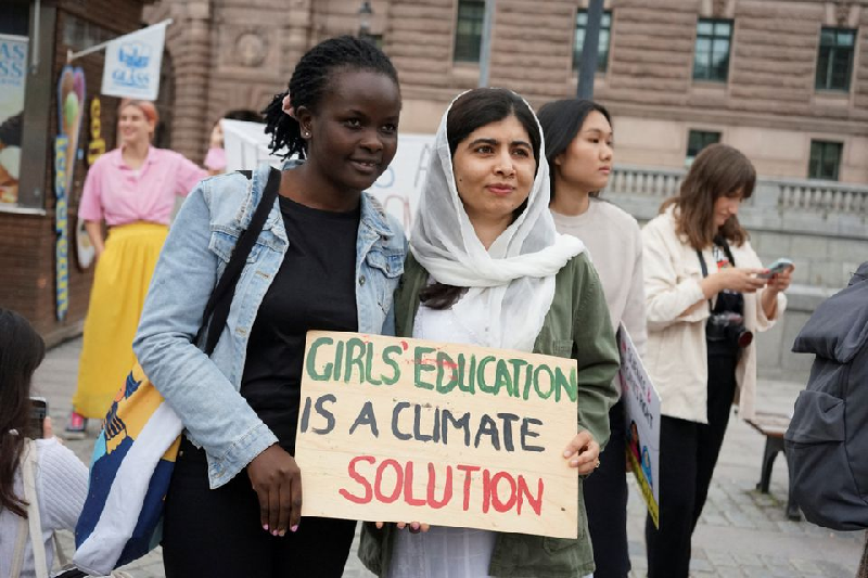 Photo of 'Girls' education is a climate solution': Malala Yousafzai joins climate protest