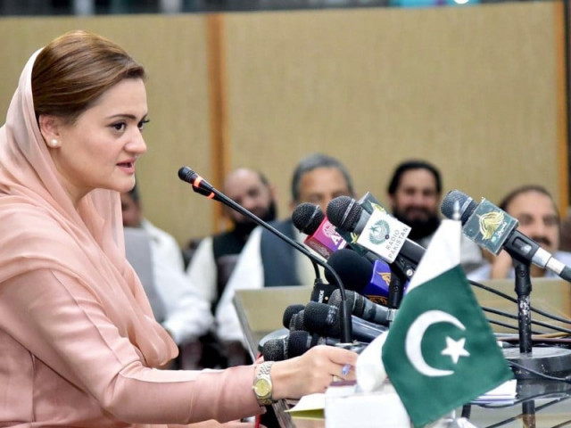 federal minister for information and broadcasting marriyum aurangzeb breifing the media persons about the decisions taken in the federal cabinet meeting in islamabad on april 27 2022 photo pid federal minister for information and broadcasting marriyum aurangzeb breifing the media persons about the decisions taken in the federal cabinet meeting in islamabad on april 27 2022 photo pid