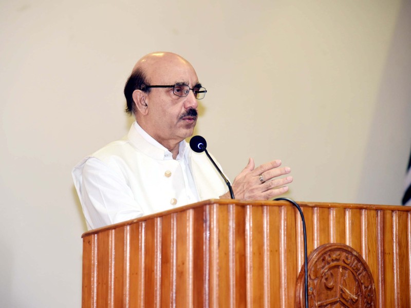 in a file photo ajk president masood khan addressing a ceremony photo courtesy twitter masood khan