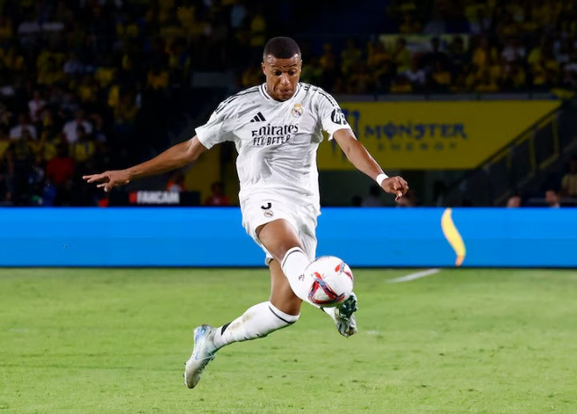 real madrid s kylian mbappe in action estadio gran canaria las palmas spain august 29 2024 photo reuters real madrid s kylian mbappe in action estadio gran canaria las palmas spain august 29 2024 photo reuters