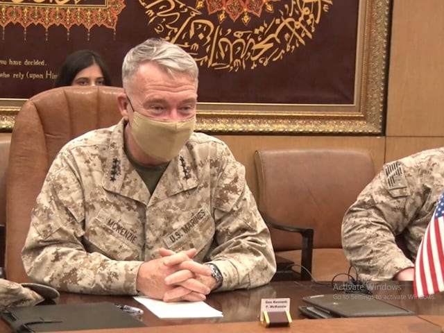 general kenneth f mckenzie jr meets gen qamar javed bajwa at ghq screengrab general kenneth f mckenzie jr meets gen qamar javed bajwa at ghq screengrab