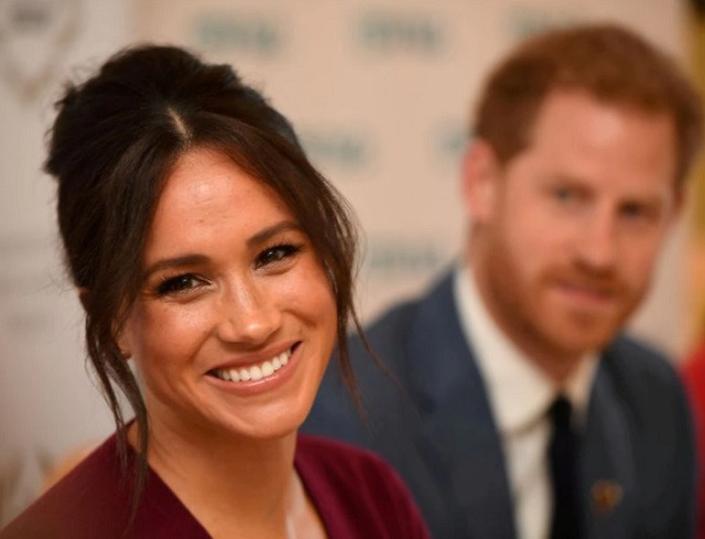 britain s meghan the duchess of sussex and prince harry duke of sussex attend a roundtable discussion on gender equality at windsor castle windsor britain october 25 2019 photo reuters