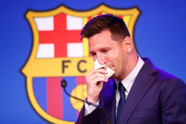 this year my family and i were convinced we were going to stay here at home this is what we wanted more than anything said a suited messi as he struggled to contain his emotions photo courtesy barcelona twitter this year my family and i were convinced we were going to stay here at home this is what we wanted more than anything said a suited messi as he struggled to contain his emotions photo courtesy barcelona twitter