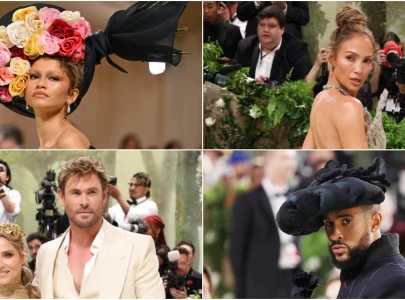 met gala co chairs slay red carpet with stunning looks for garden of time theme