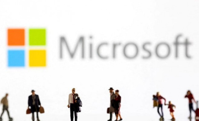 small figurines are seen in front of displayed microsoft logo in this illustration taken february 11 2022 photo reuters small figurines are seen in front of displayed microsoft logo in this illustration taken february 11 2022 photo reuters