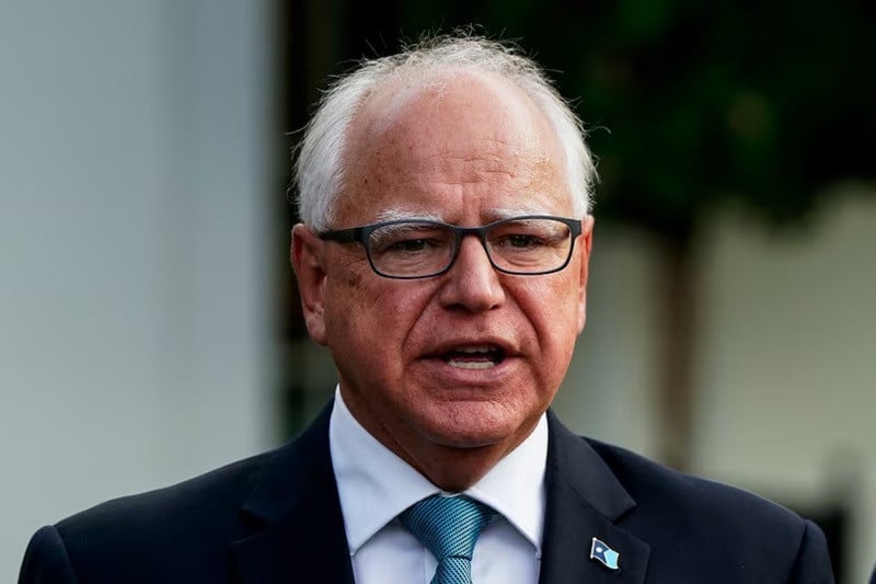 minnesota governor tim walz speaks to the press at the white house in washington us july 3 2024 photo reuters