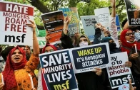 people protesting persecution of minorities and islamophobia in india photo app