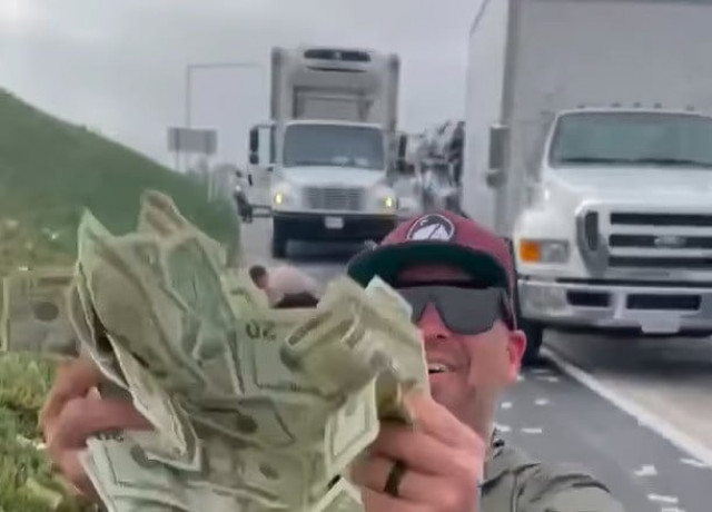 official says the money of various denominations totaling thousands of dollars belongs to a bank and must be returned to a police station screengrab official says the money of various denominations totaling thousands of dollars belongs to a bank and must be returned to a police station screengrab
