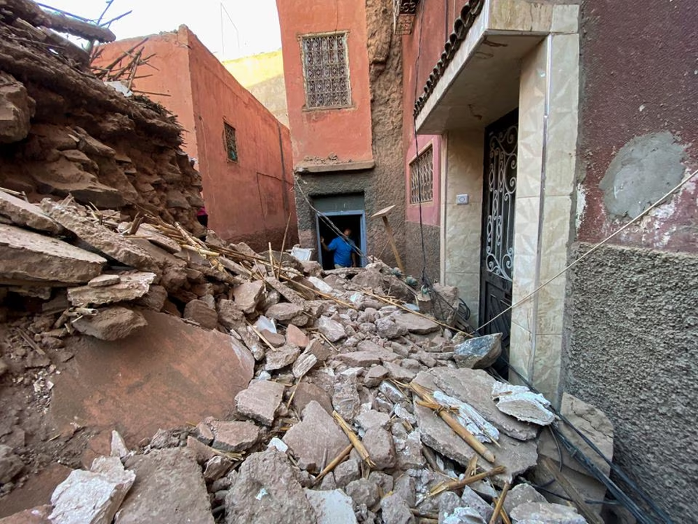 A general view of damage in the historic city of Marrakech, following a powerful earthquake in Morocco, September 9, 2023. PHOTO: REUTERS