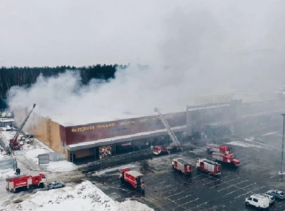 fire guts second moscow region shopping centre in four days