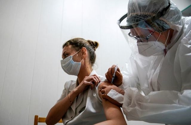 a medic of the regional hospital receives russia s sputnik v vaccine shot against the coronavirus disease covid 19 in tver russia october 12 2020 photo reuters file