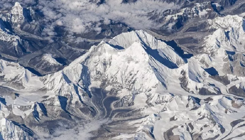 this picture shows an aerial view of mount shishapangma in south central tibet five kilometres from the border with nepal photo x olegmks this picture shows an aerial view of mount shishapangma in south central tibet five kilometres from the border with nepal photo x olegmks