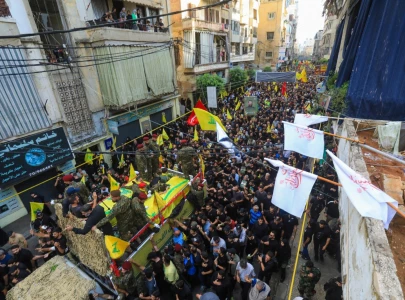 mourners express loyalty to hezbollah at commander s funeral mourners express loyalty to hezbollah at commander s funeral