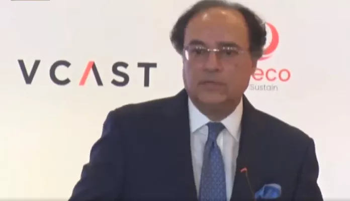 finance minister muhammad aurangzeb addresses the seventh leaders in islamabad business summit 2024 photo app screengrab finance minister muhammad aurangzeb addresses the seventh leaders in islamabad business summit 2024 photo app screengrab